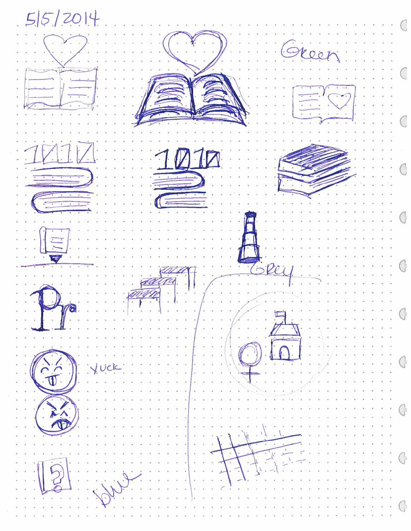 Sketches of icons