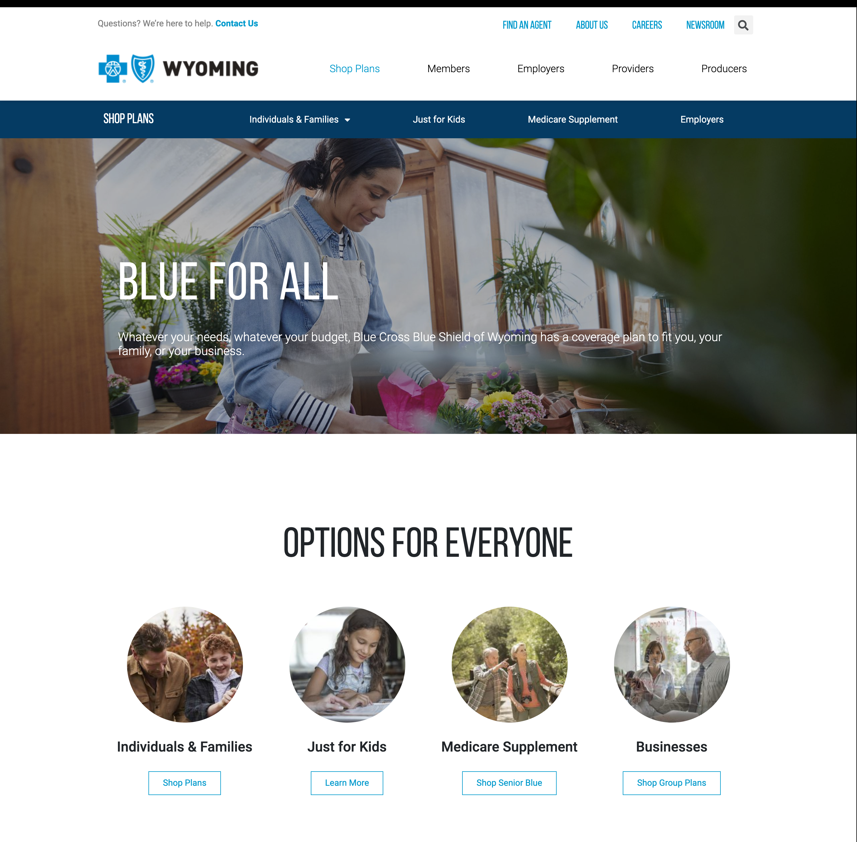 Blue Cross Blue Shield of Wyoming Website