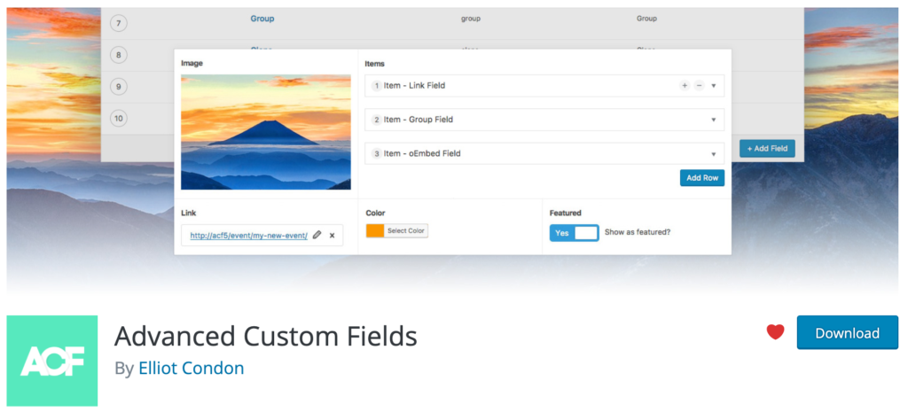 Advanced Custom Fields (ACF) from WordPress.org