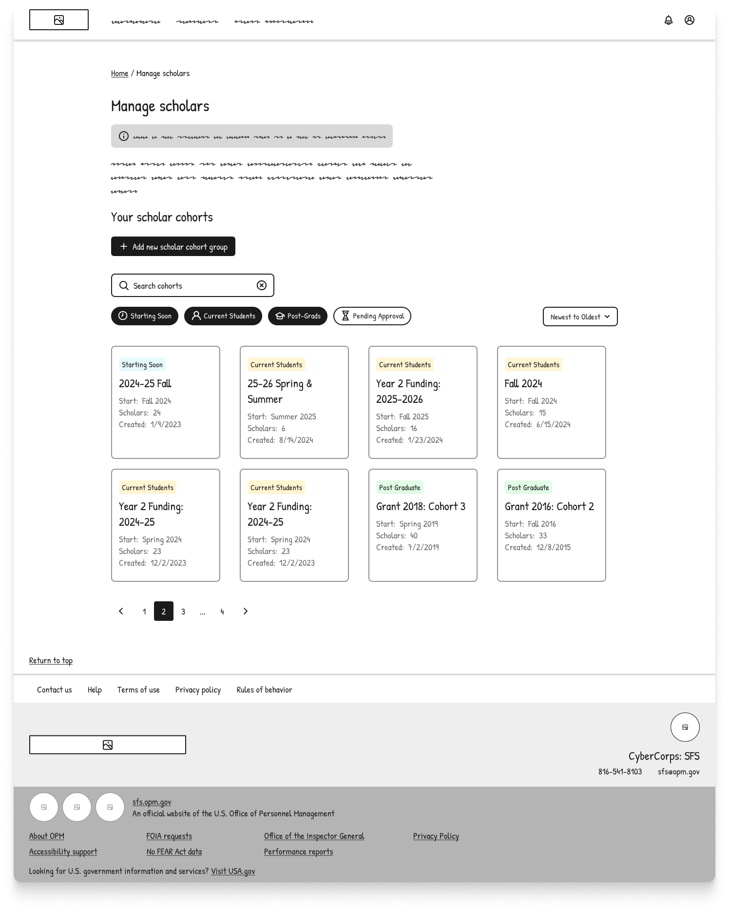 Wireframe of a future data management system